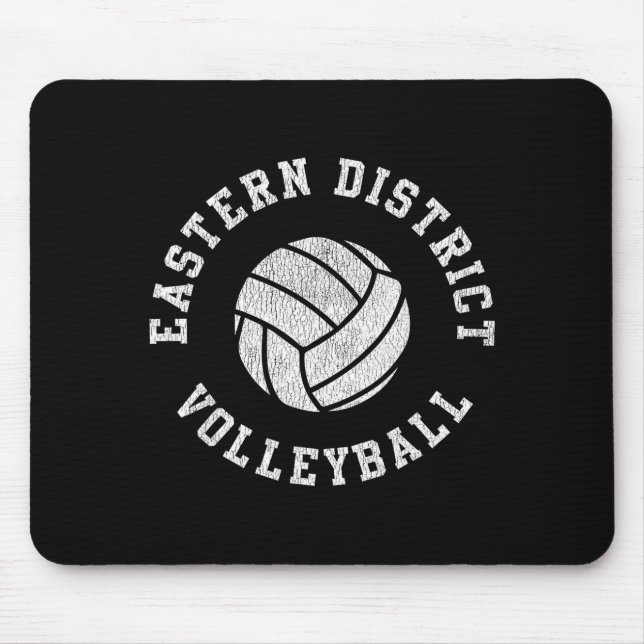 Eastern District Volleyball Retro Distressed Team  Mousepad (Vorne)
