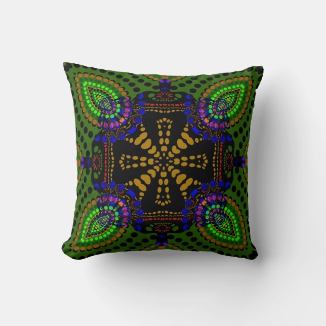 Eastern Fusion Tribal Batik Kushion Kissen (Vorderseite)