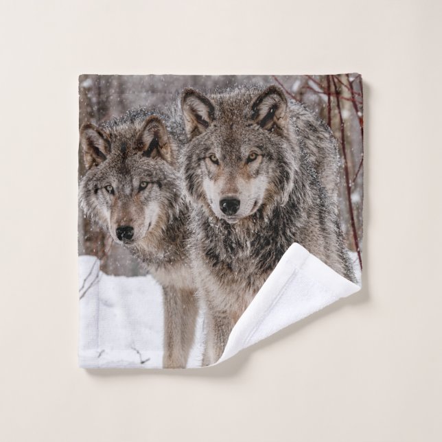 Eastern Gray Wolf Waschlappen (Waschlappen)