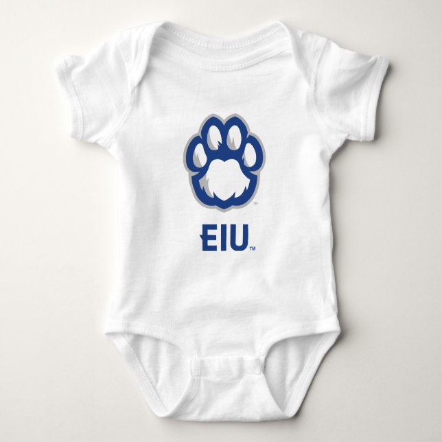 Eastern Illinois Panthers Paw Print & EIU Baby Strampler (Vorderseite)