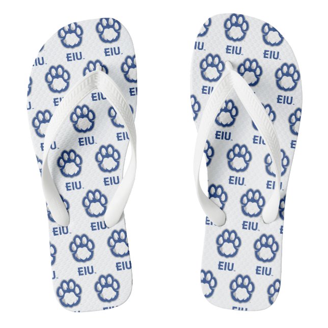 Eastern Illinois Panthers Paw Print & EIU Flip Flops (Fußbett)