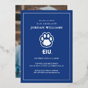 Eastern Illinois Panthers Paw Print & EIU Folieneinladung