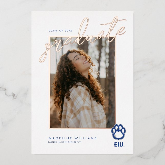 Eastern Illinois Panthers Paw Print & EIU Folieneinladung (Vorderseite)