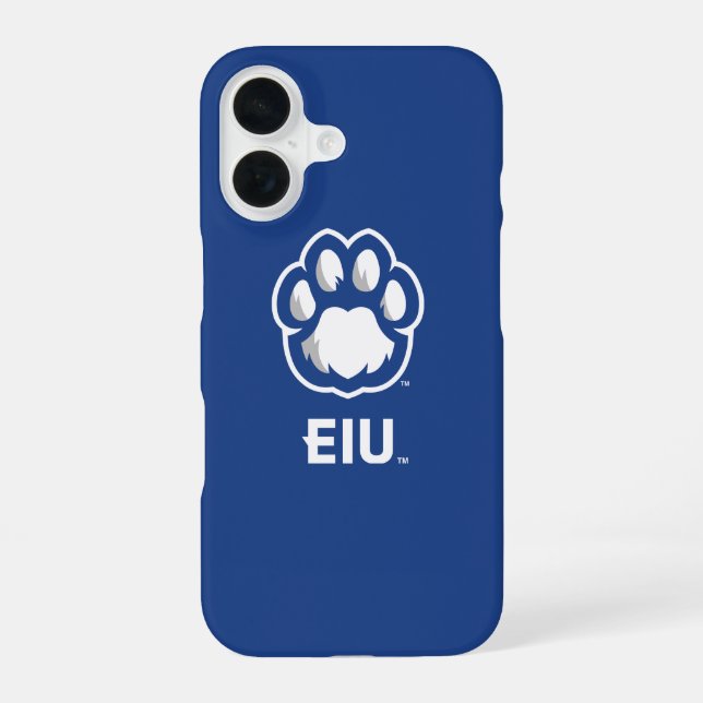 Eastern Illinois Panthers Paw Print & EIU iPhone 16 Hülle (Rückseite)