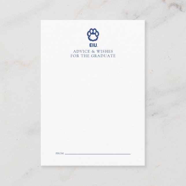 Eastern Illinois Panthers Paw Print & EIU Mitteilungskarte (Vorderseite)