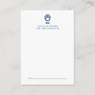 Eastern Illinois Panthers Paw Print & EIU Mitteilungskarte