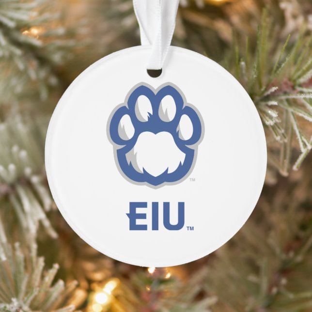 Eastern Illinois Panthers Paw Print & EIU Ornament (Baum)