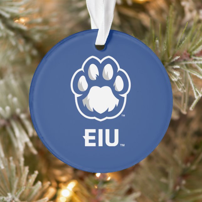 Eastern Illinois Panthers Paw Print & EIU Ornament (Baum)