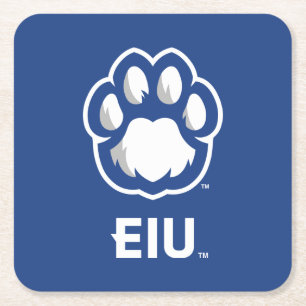 Eastern Illinois Panthers Paw Print & EIU Rechteckiger Pappuntersetzer