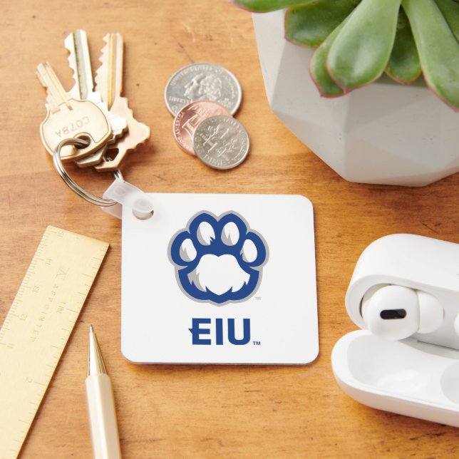 Eastern Illinois Panthers Paw Print & EIU Schlüsselanhänger (Schreibtisch)