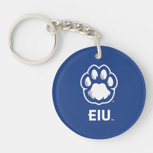 Eastern Illinois Panthers Paw Print & EIU Schlüsselanhänger (Vorderseite)