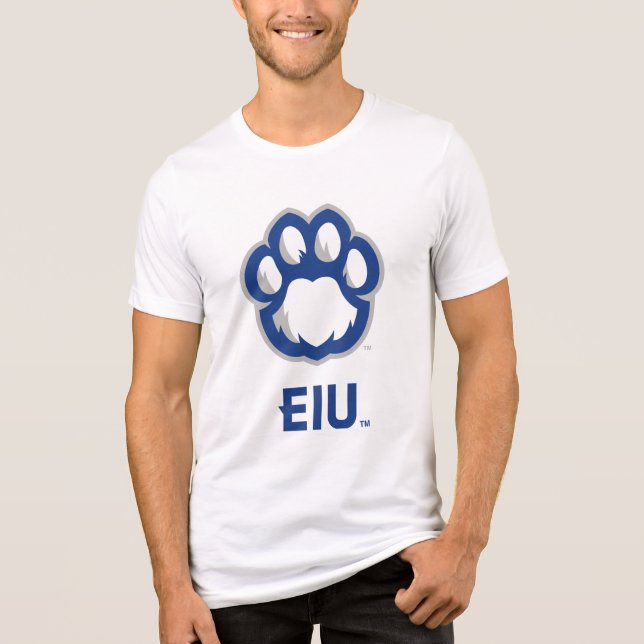 Eastern Illinois Panthers Paw Print & EIU Tri-Blend Shirt (Vorderseite)