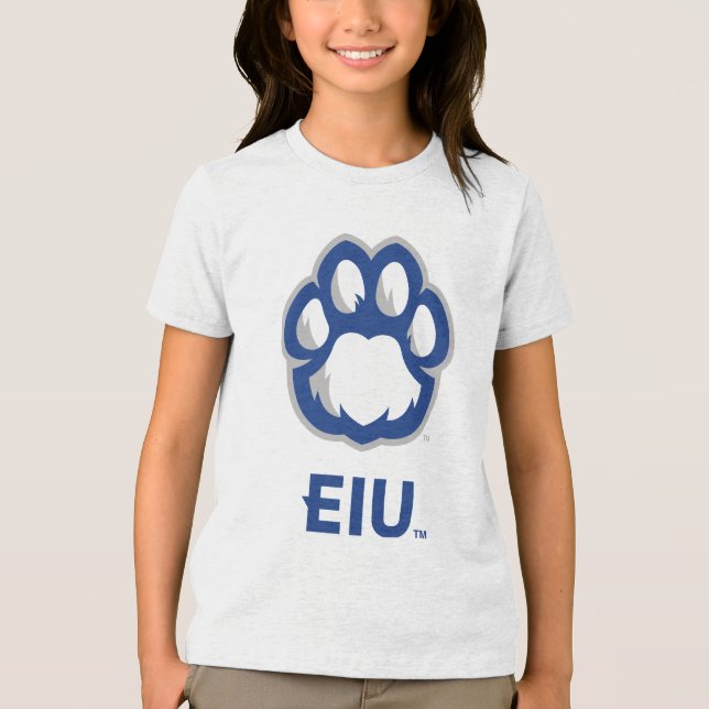 Eastern Illinois Panthers Paw Print & EIU Tri-Blend Shirt (Vorderseite)