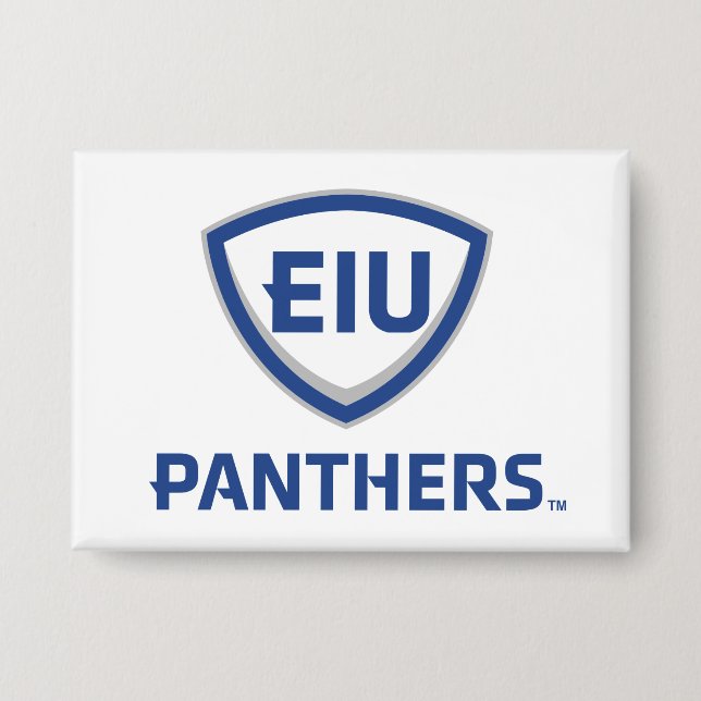 Eastern Illinois Panthers Schild & Wordmark-Logo Button (Vorderseite)