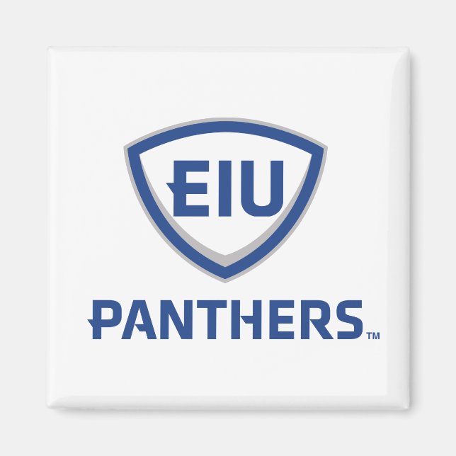 Eastern Illinois Panthers Schild & Wordmark-Logo Magnet (Vorne)
