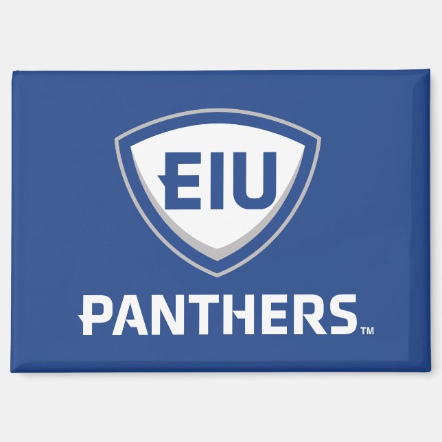 Eastern Illinois Panthers Schild & Wordmark-Logo Magnet (Vorderseite)