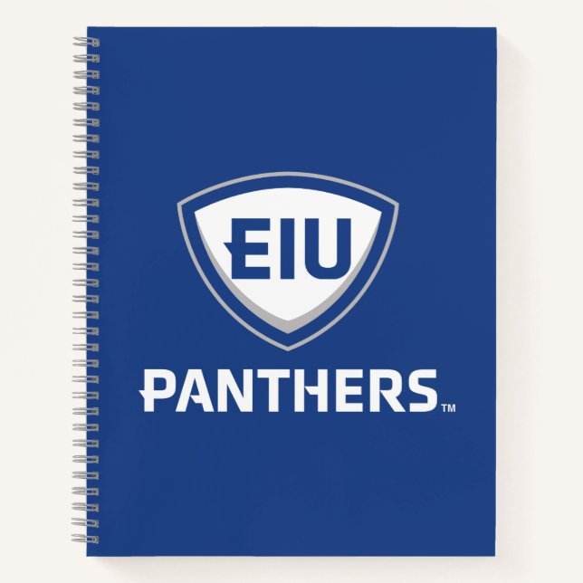 Eastern Illinois Panthers Schild & Wordmark-Logo Notizbuch (Vorderseite)