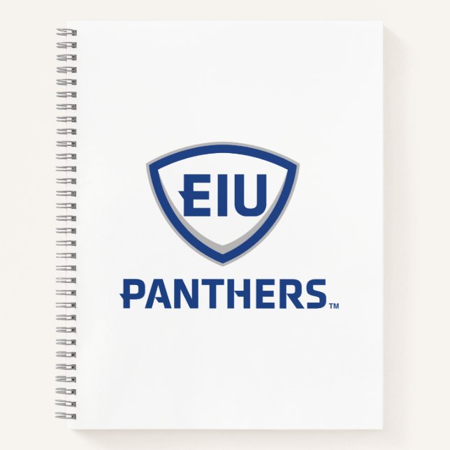 Eastern Illinois Panthers Schild & Wordmark-Logo Notizbuch (Vorderseite)