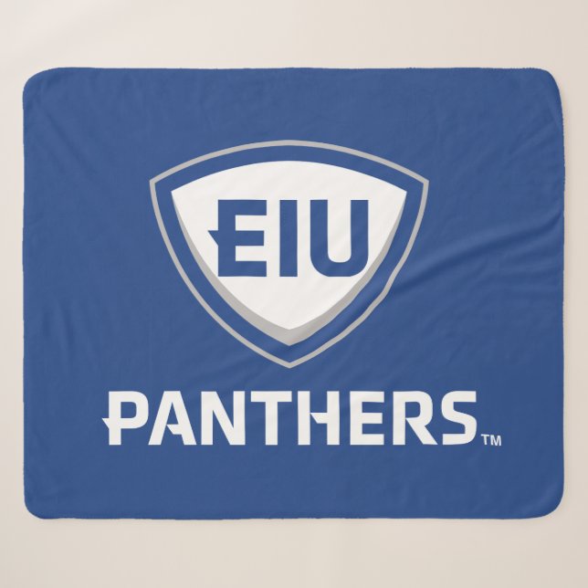 Eastern Illinois Panthers Schild & Wordmark-Logo Sherpadecke (Vorderseite (Horizontal))