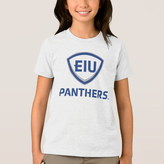 Eastern Illinois Panthers Schild & Wordmark-Logo Tri-Blend Shirt (Vorderseite)