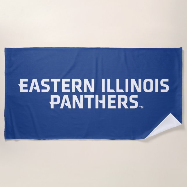 Eastern Illinois Panthers - Textlogo Strandtuch (Vorderseite)