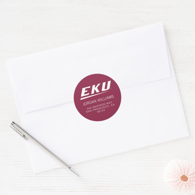 Eastern Kentucky Universität | EKU Runder Aufkleber (Umschlag)