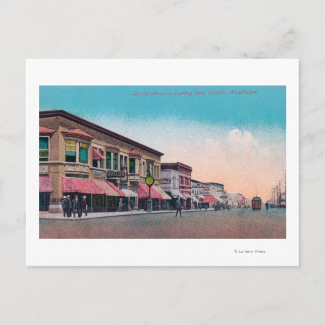 Eastern View from Hewitt AvenueEverett, WA Postkarte (Vorderseite)