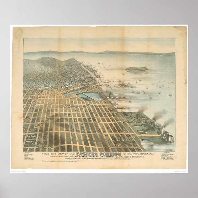 Eastern View of San Francisco, CA. (1529A) Poster (Vorne)