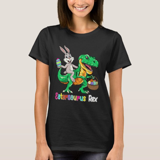 Eastersaurus Rex Trex Easter Bunny Dino Boys Kids  T-Shirt (Vorderseite)