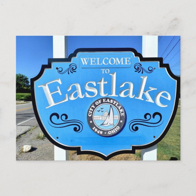 Eastlake sign, Cleveland area Postkarte (Vorderseite)