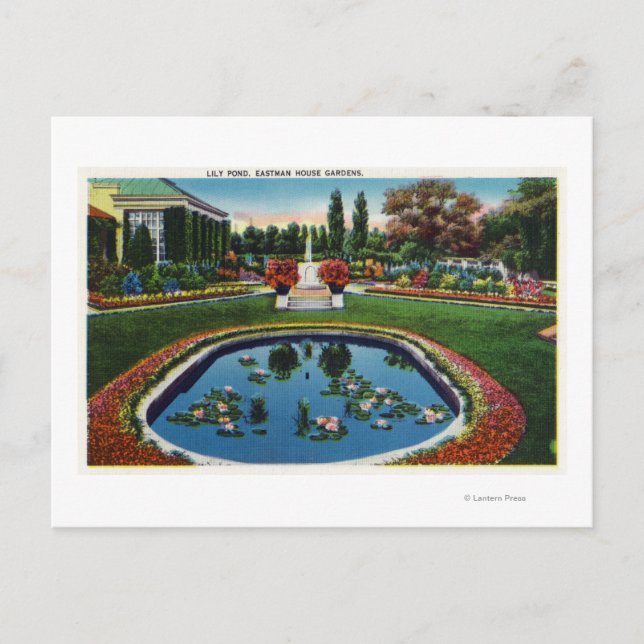 Eastman House Gardens Lido Postkarte (Vorderseite)