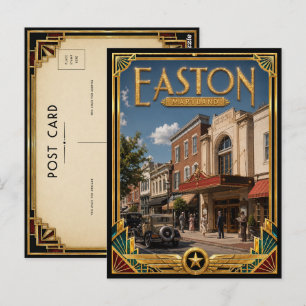 Easton Maryland Vintage Art Deco Goldenes Zeitalte Postkarte