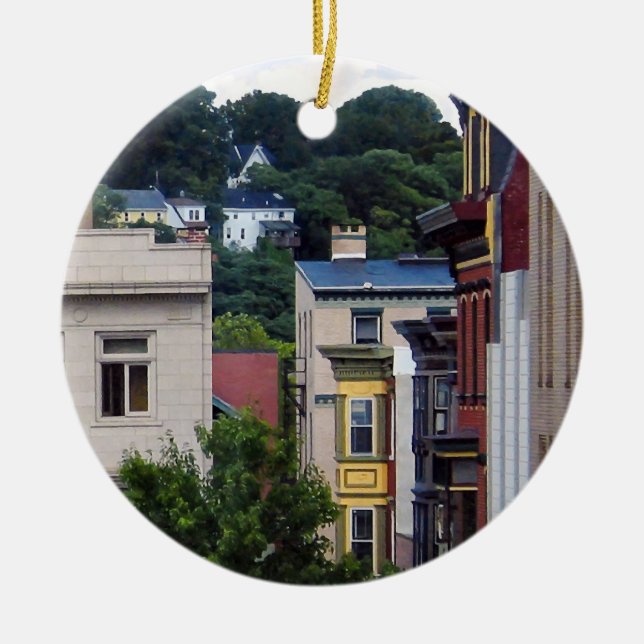 Easton PA - Ansicht aus Fenster Keramik Ornament (Vorne)