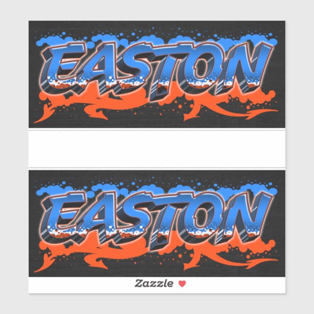 Easton Vorname Name Graffiti Aufkleber Sticker (Blatt)