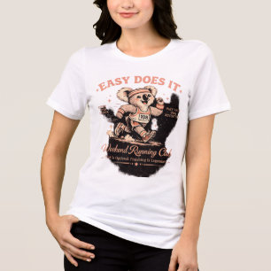 Easy Does It Wochenend-Laufclub Retro-Koala-T-Shir Tri-Blend Shirt