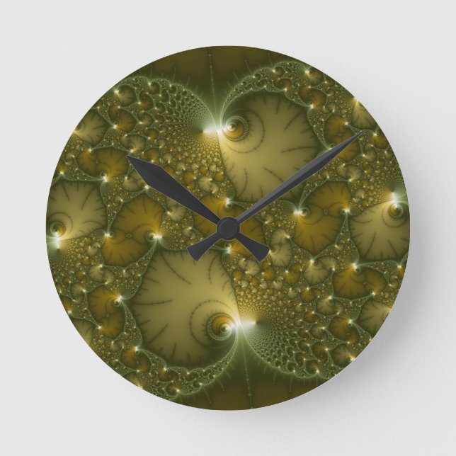Easy Gro Fractals Runde Wanduhr (Vorderseite)