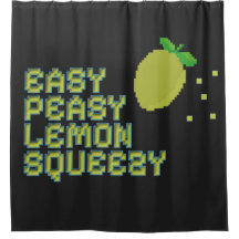 Easy Peasy Lemon Squeezy Duschvorhang - Schwarz