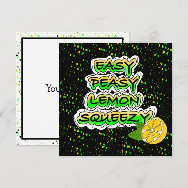 Easy Peasy Lemon Squeezy | Förderung (Vorne/Hinten)