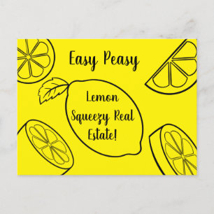 Easy Peasy Lemon Squeezy Immobilien Postkarte
