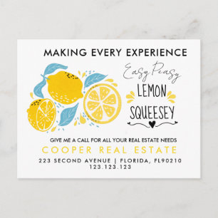 Easy Peasy Lemon Squeezy Makler Postkarte
