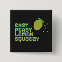Easy Peasy Lemon Squeezy Pin - Schwarzes Neon Pixe