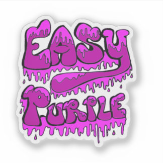 Easy Purple Drip Logo Sticker