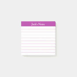 Easy Read Classic Dark Pink Lined Personalized Post-it Klebezettel