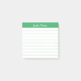 Easy Read Classic Green Lined Personalized Post-it Klebezettel