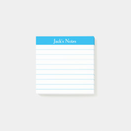 Easy Read Classic Sky Blue Lined Personalized Post-it Klebezettel