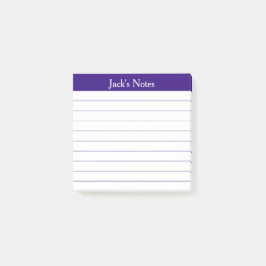 Easy Read Purple Lined Personalized Post-it Klebezettel