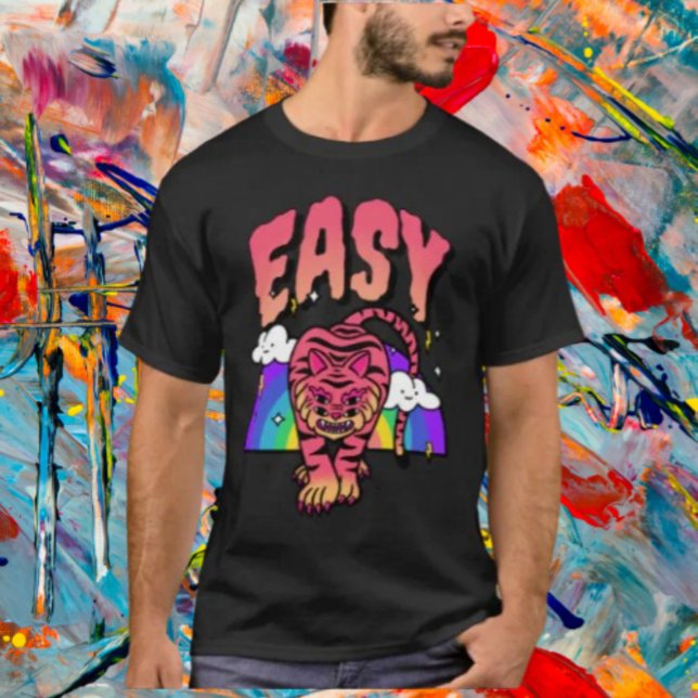 EASY Tiger Retro Rainbow Shirt - Fierce & Fun (Von Creator hochgeladen)