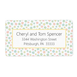Easy To Read Cute Flowers Return Address Label