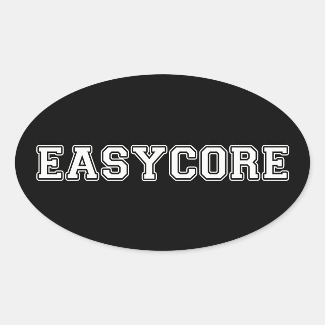 Easycore Ovaler Aufkleber (Vorderseite)