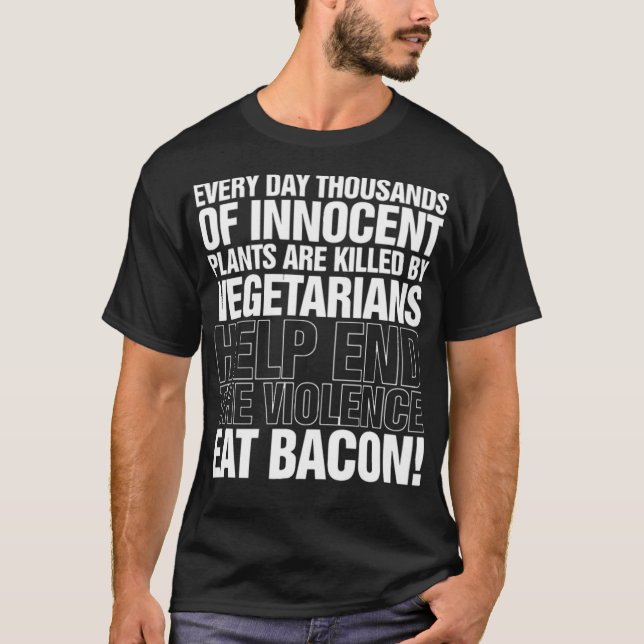 Eat Bacon Mens Funny Koch Grillen Fathers Day back T-Shirt (Vorderseite)